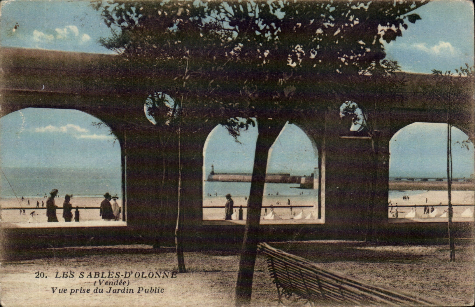 CPA Sande von olonne gesehen vom Park