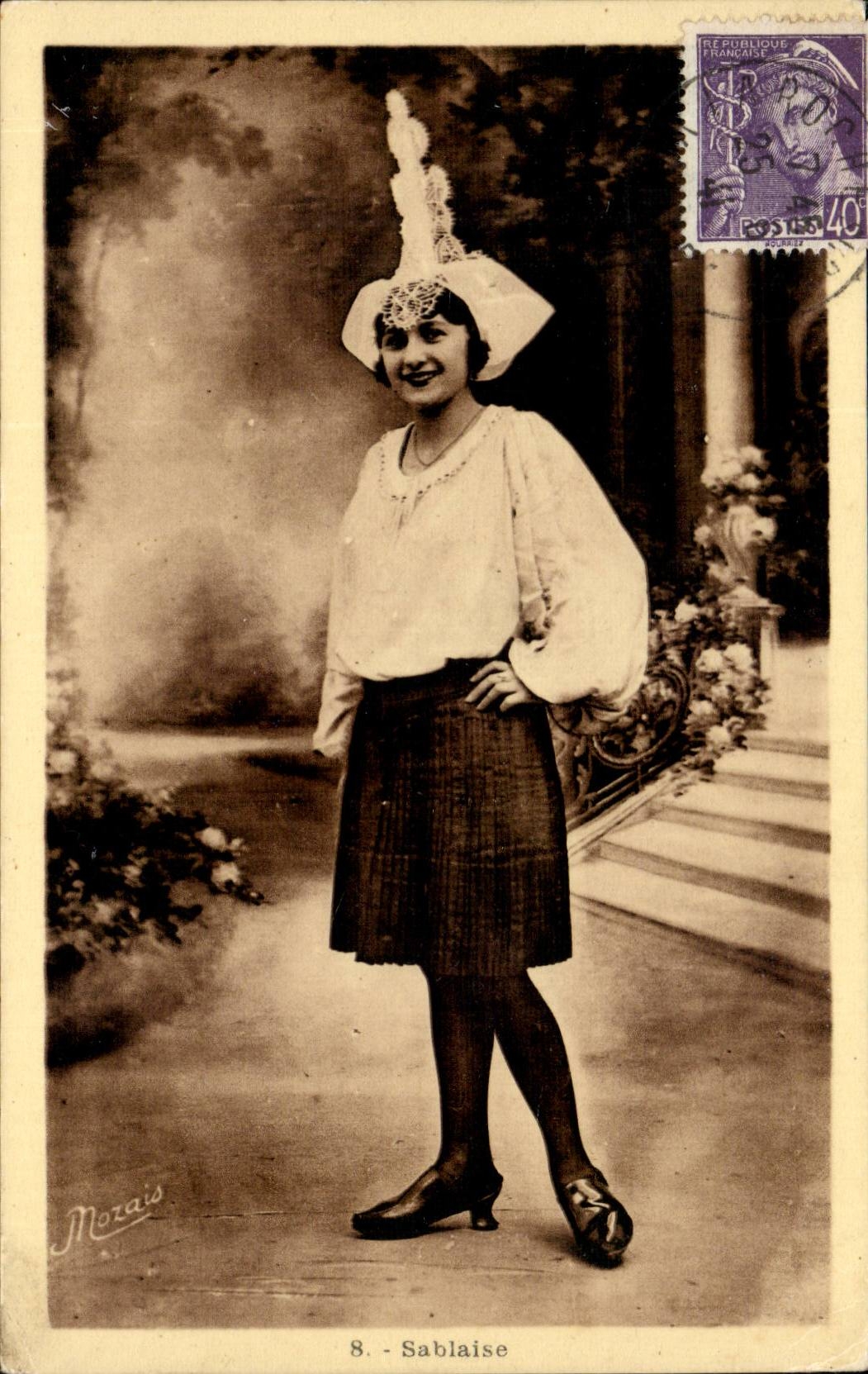 CPA Sande von olonne Sablaise (Folklorekostum)