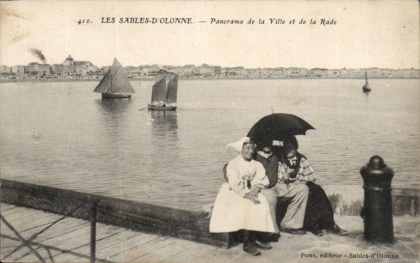 CPA Sande des olonne Panoramas der Stadt und der Strassen