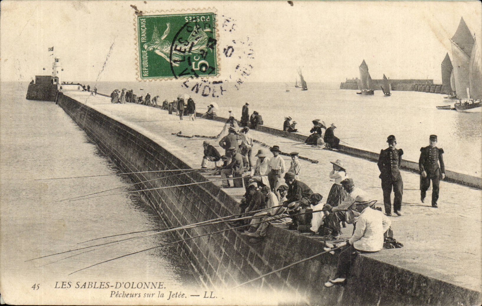 CPA Sinning Sande von olonne auf dem Pier