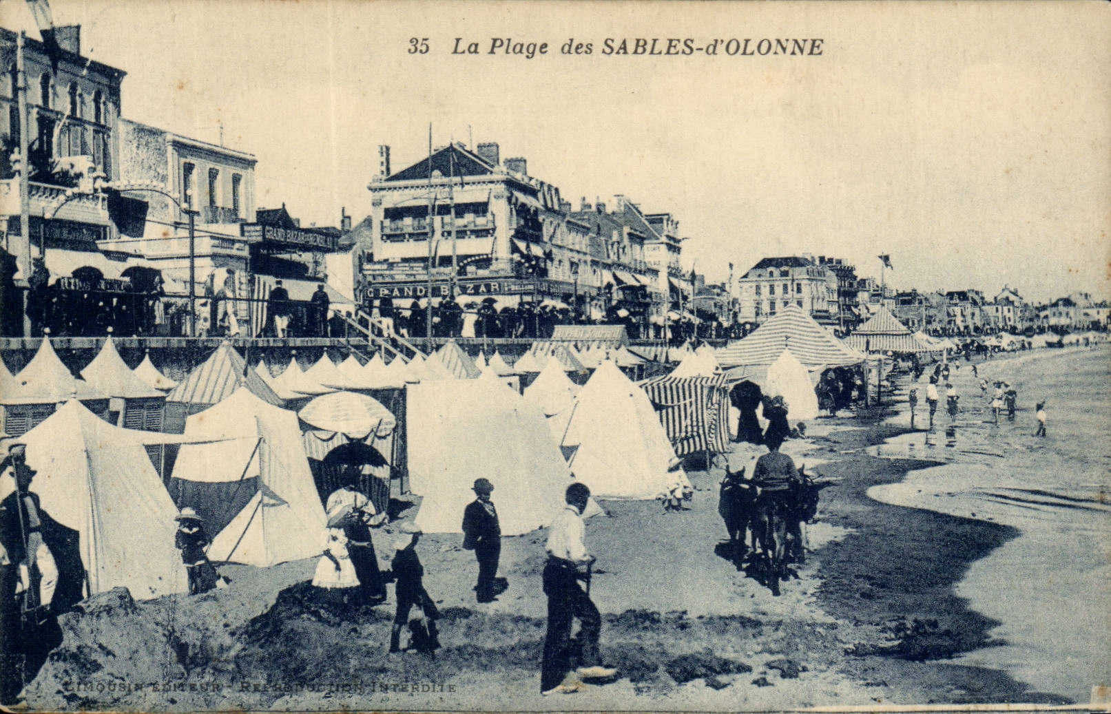 CPA Sande von olonne der Strand