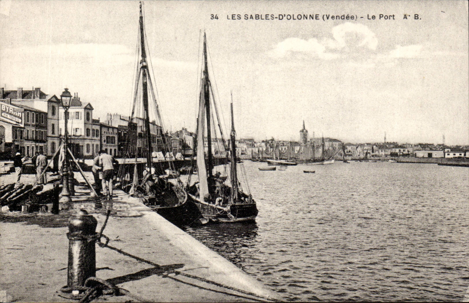 CPA Sande von olonne das Port (Boote der Sunde)