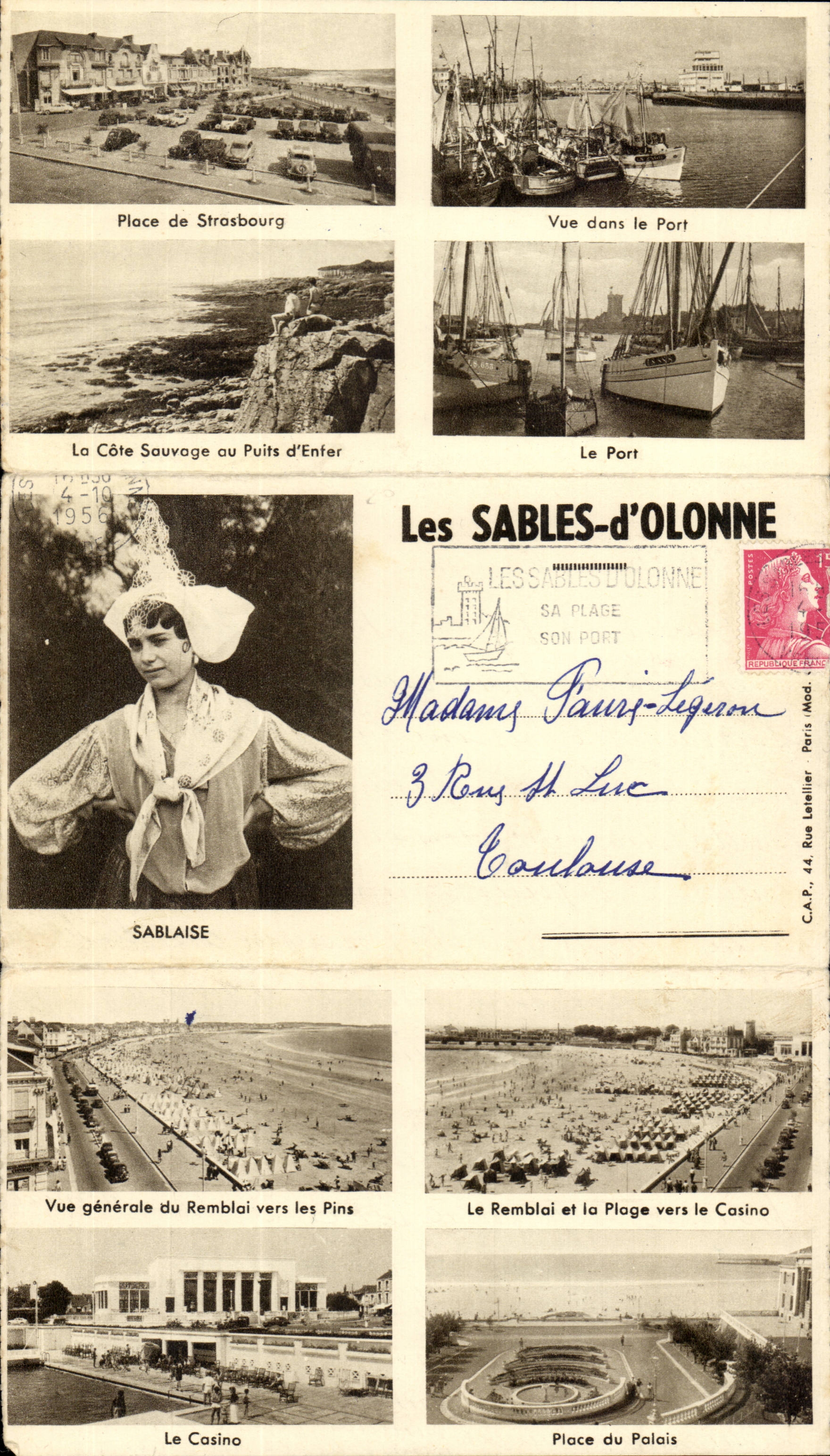 CPA Sande olonne des dehnbaren Diagramms Sablaise