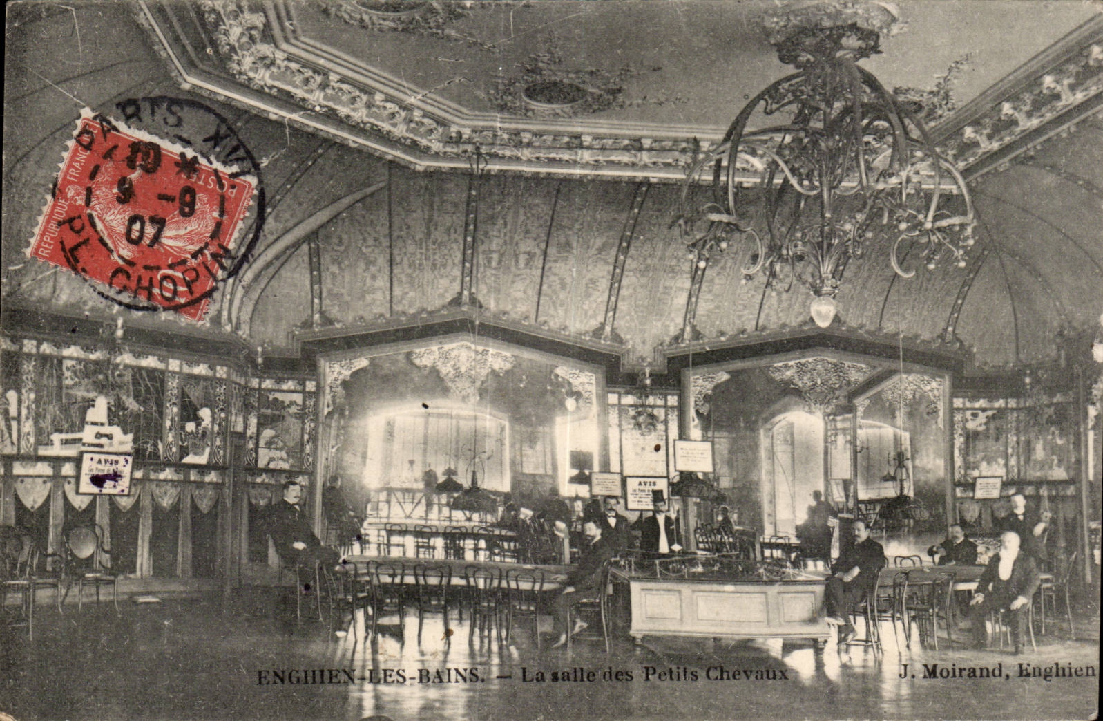 Enghien les Bains CPA the room of the small horses (decorative arts)