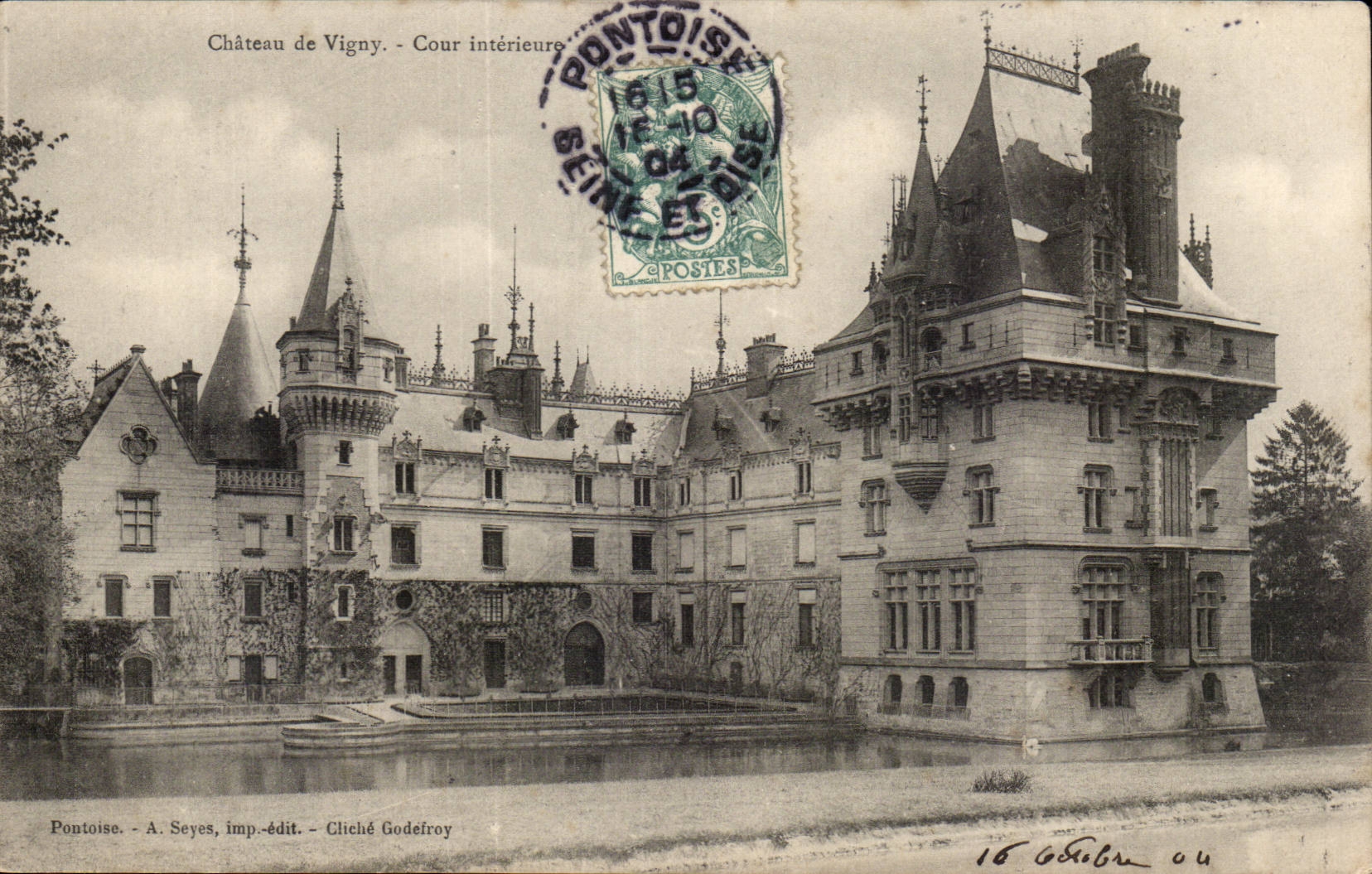 CPA Chaetau de Vigny Innenraum Gericht