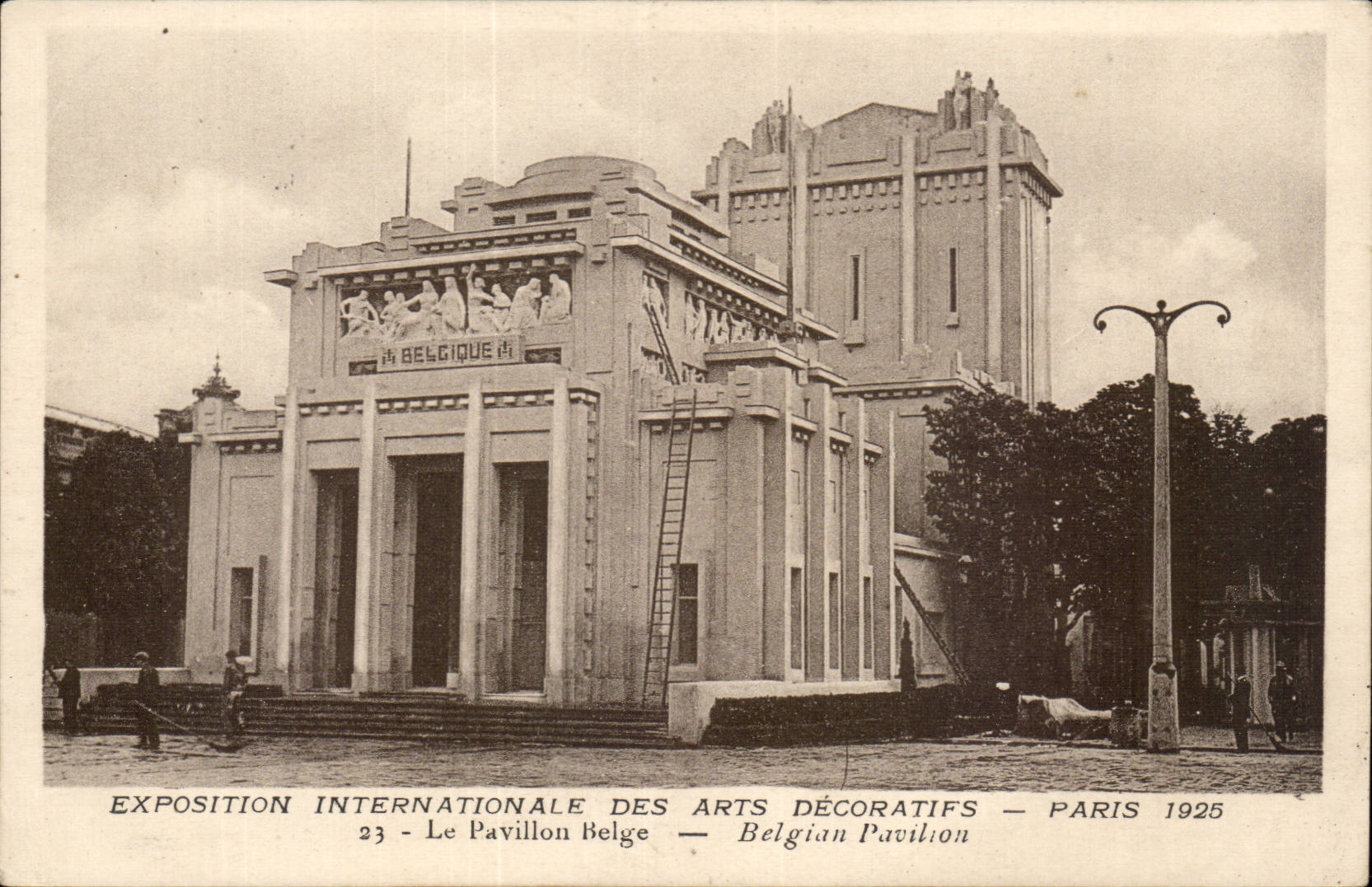 CPA Exposition internationale des Arts decoratifs 1925 Pavillon belge