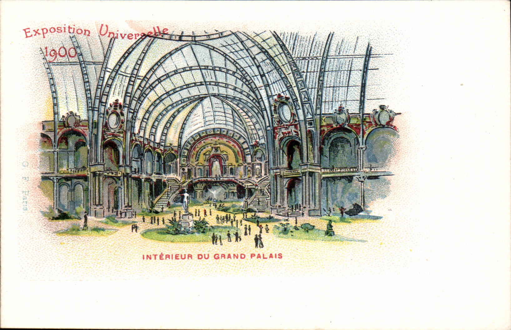 EXposition Universelle de 1900 CPA Interieur du grand palais