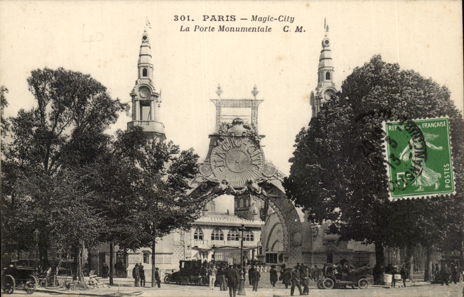 Paris CPA Magic City La porte monumentale