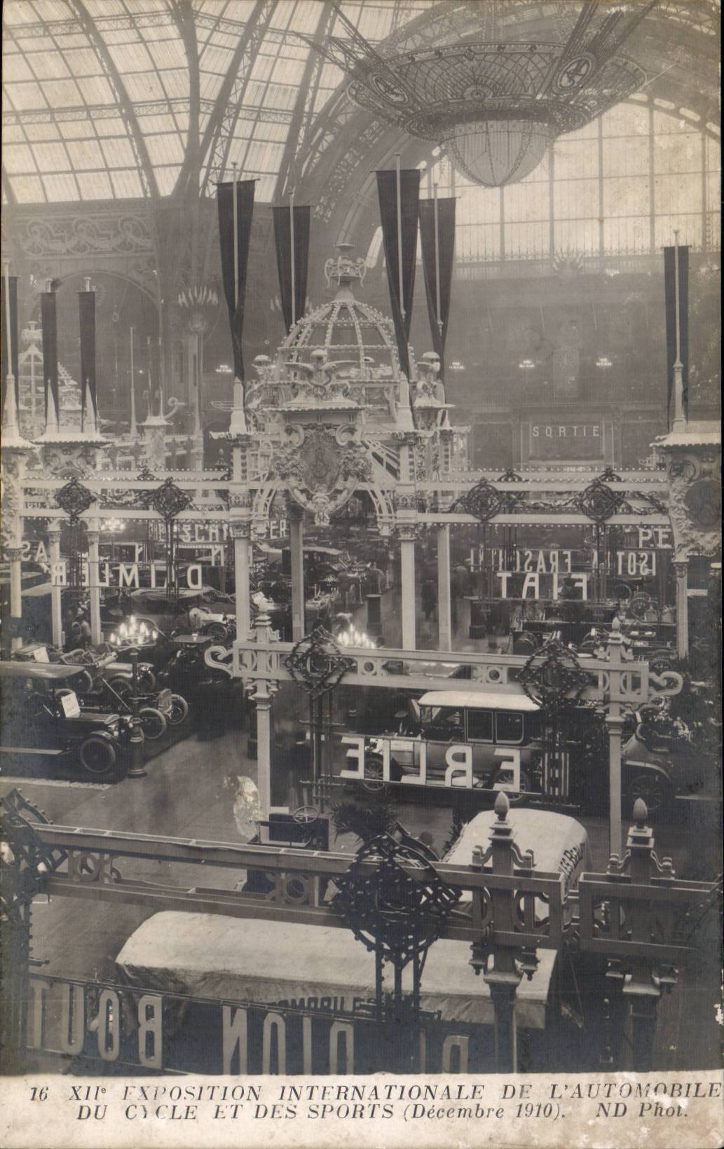 Paris - XII Exposition Internationale de L'Automobile Du Cycle et des Sports - Decembre 1910 - CPA 