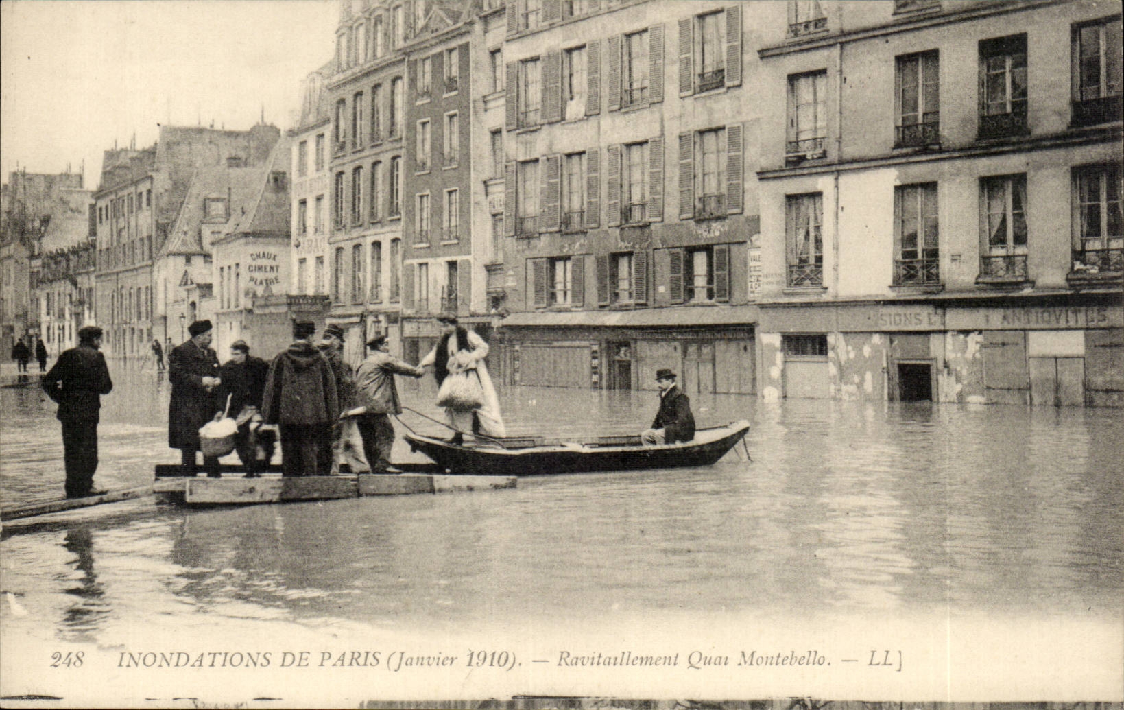 Paris - 5 - the Great Rising of the Seine January 1910 - Bontebello Quay - CPA