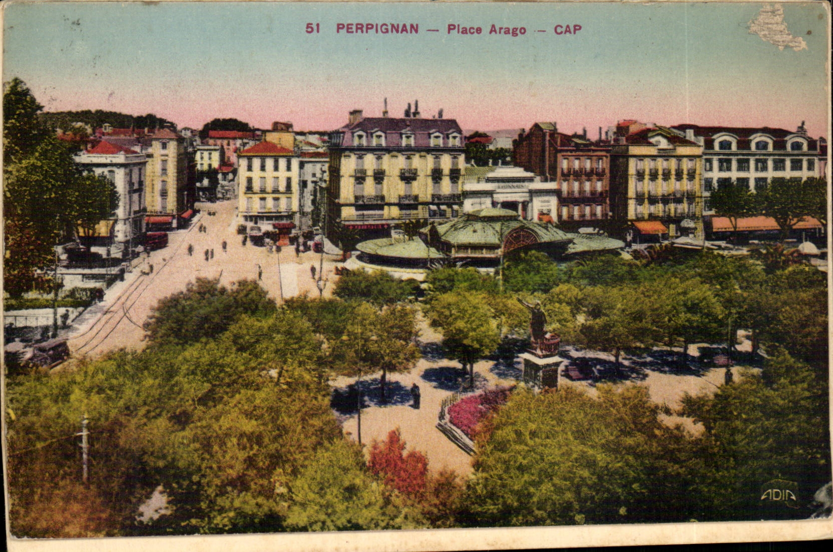 Perpignan CPA Place Arago Cap