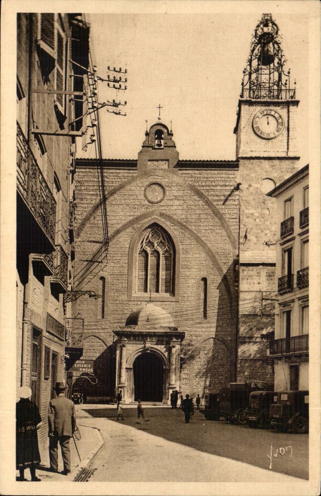 Perpignan CPA La cathedrale (facade)