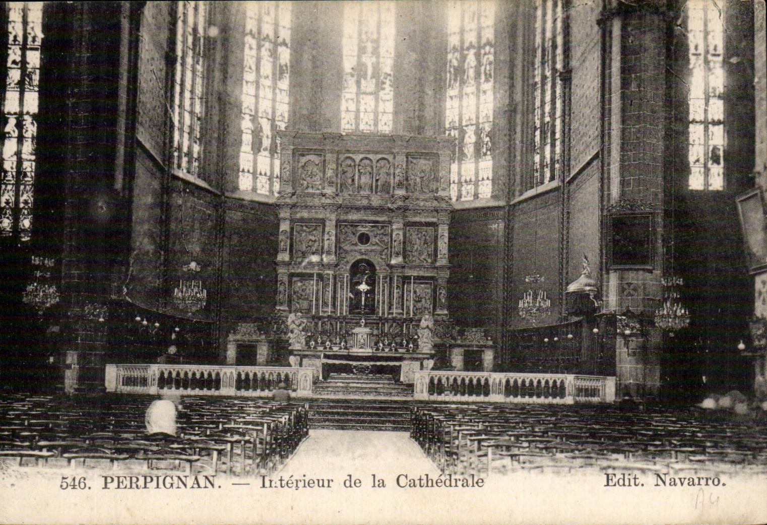 Perpignan CPA Interieur de la cathedrale