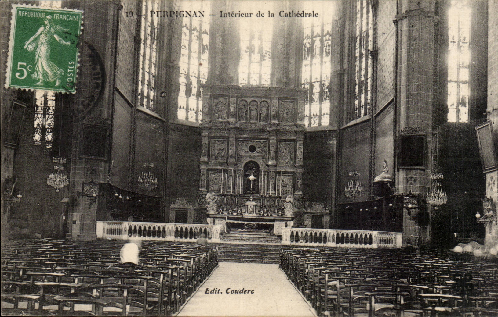 Perpignan CPA Interieur de la cathedrale