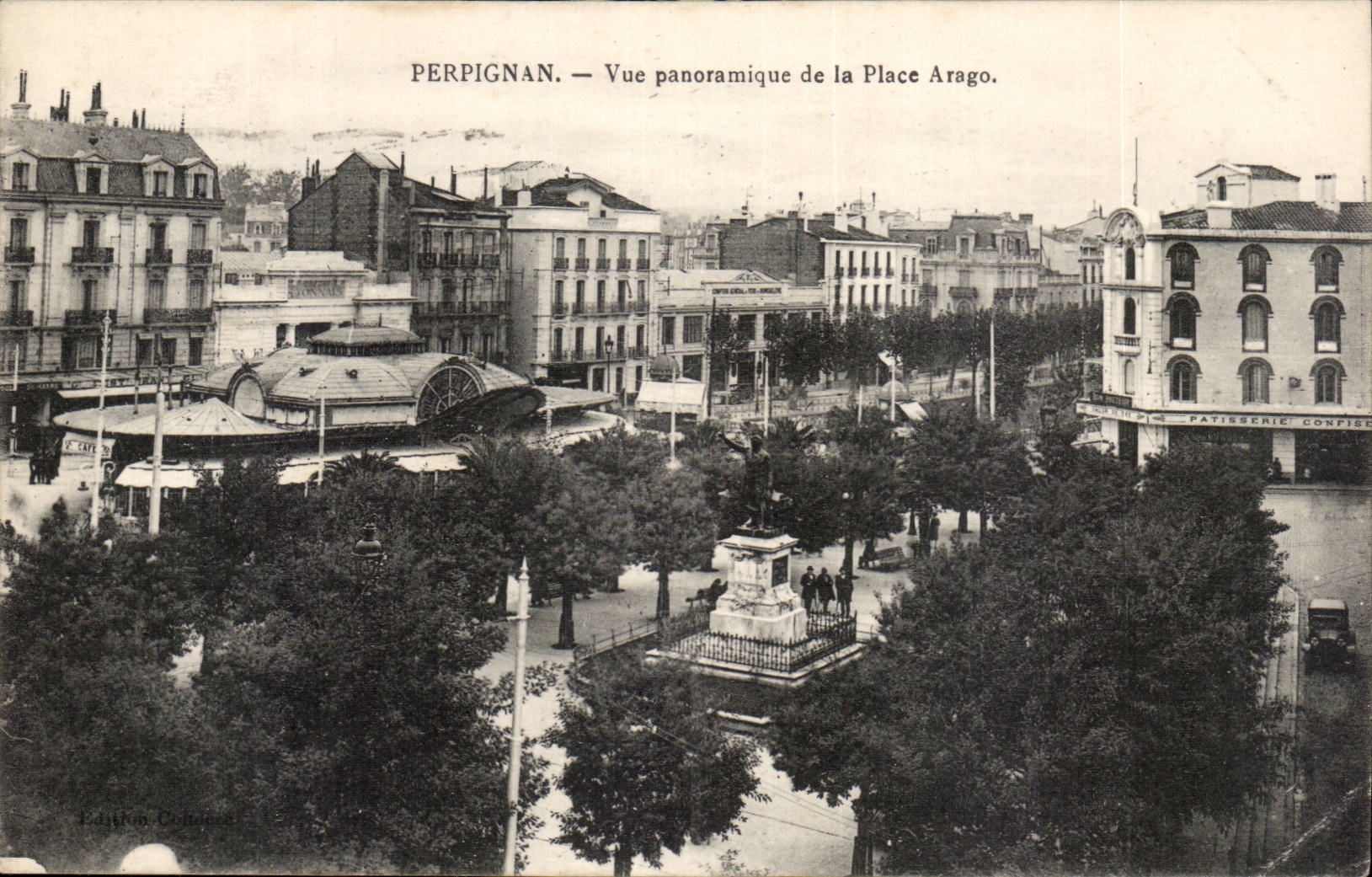 Perpignan - Vue Panoramique de la Place Arago CPA