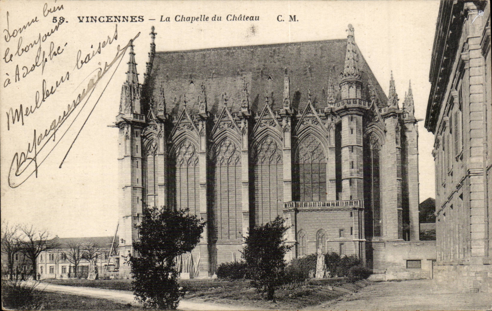 Vincennes CPA the vault of the castle