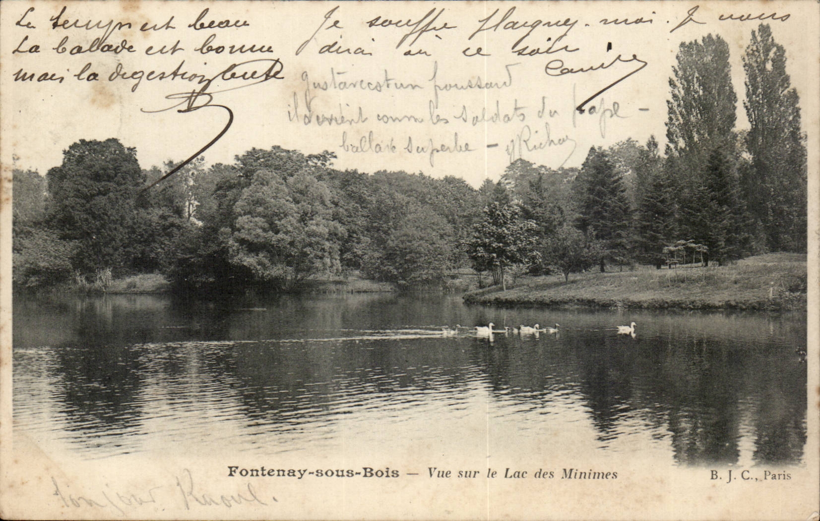 Fontenay under Wood CPA Seen on the lake of the Tiny ones