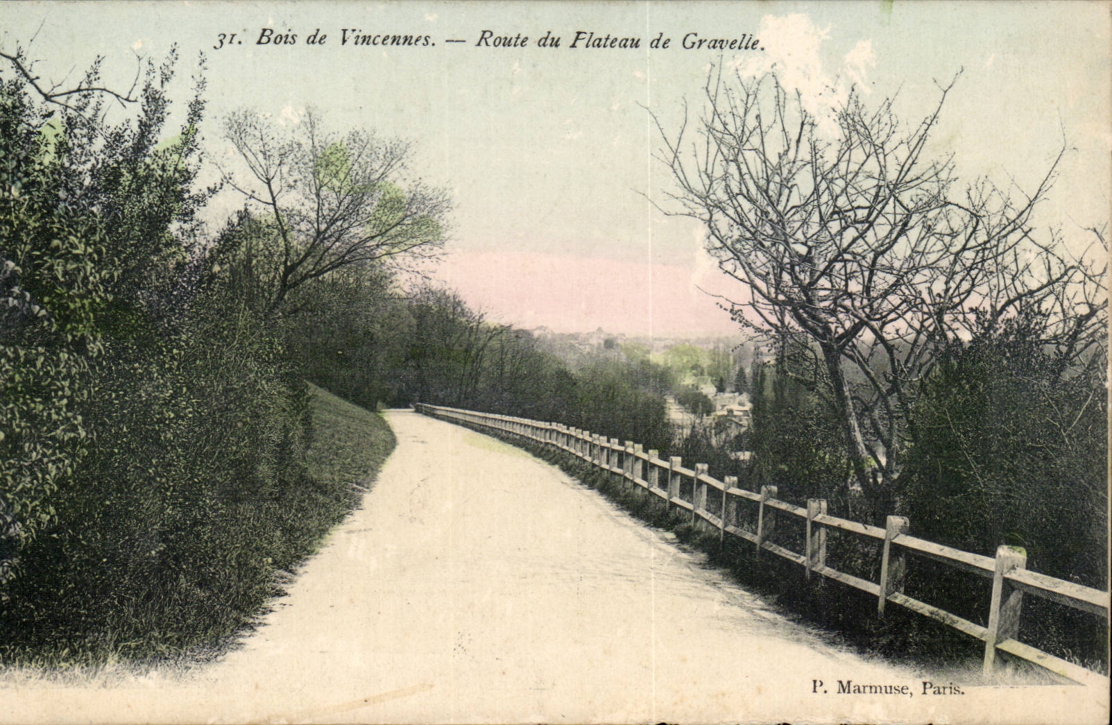 Wood of Vincennes CPA Road of the Gravel Plate