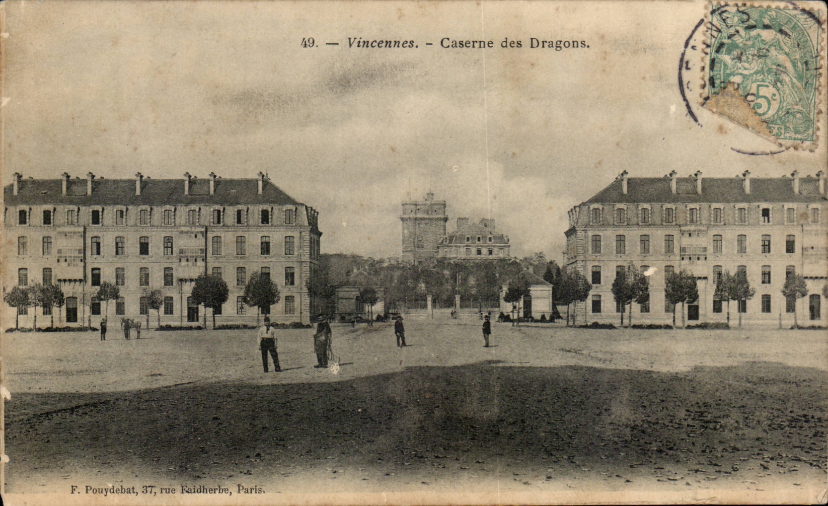 Wood of Vincennes CPA Barracks of the dragons