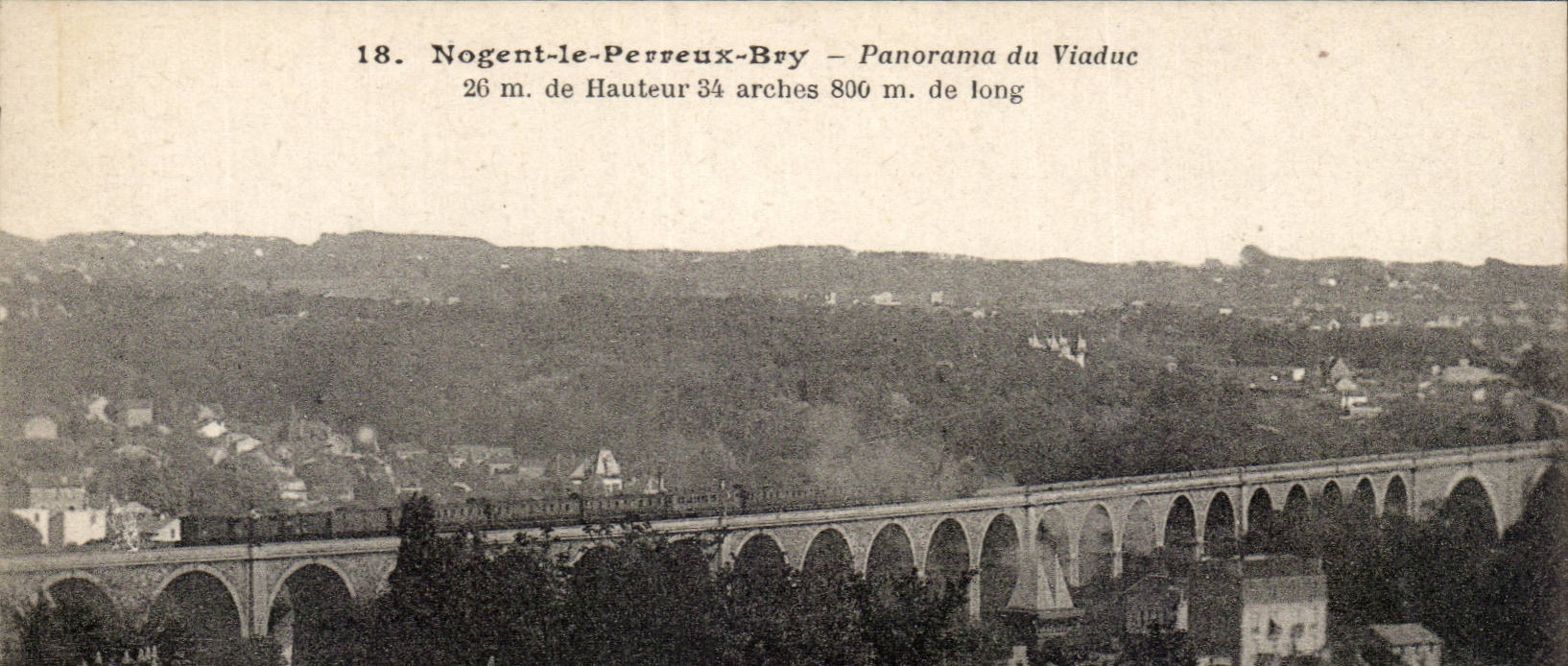 Nogent Perreux Bry CPA Panorama of the viaduct