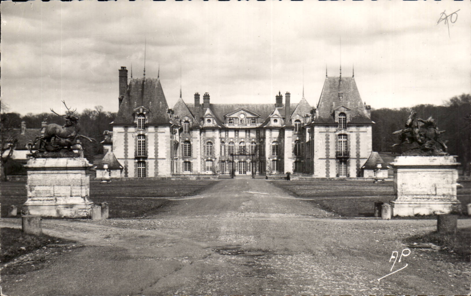 MODERNES KARTEN-Schloss von grossem Blois die Hauptfront