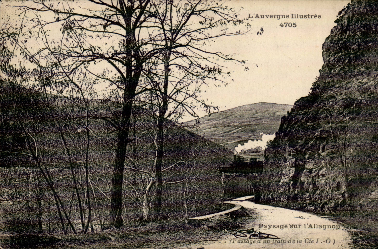 CPA Landscape on Allagnou (train)