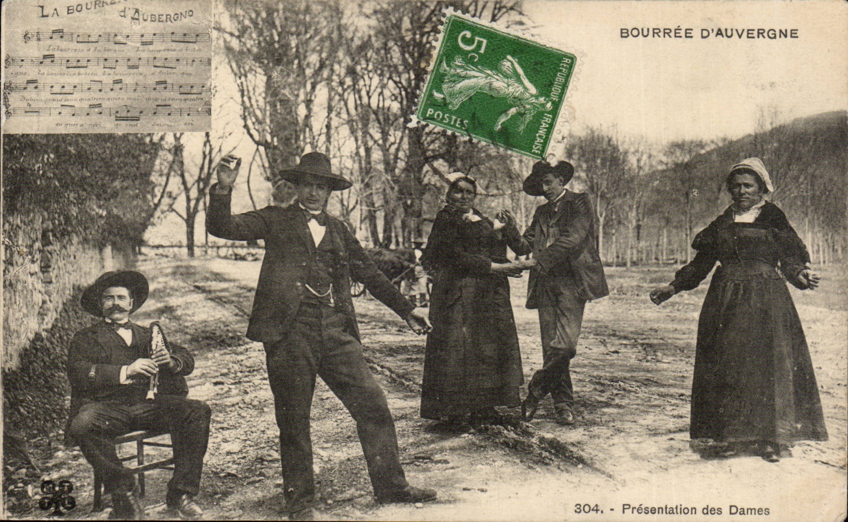 CPA Auvergne Faggot (dance) Presentation of the ladies