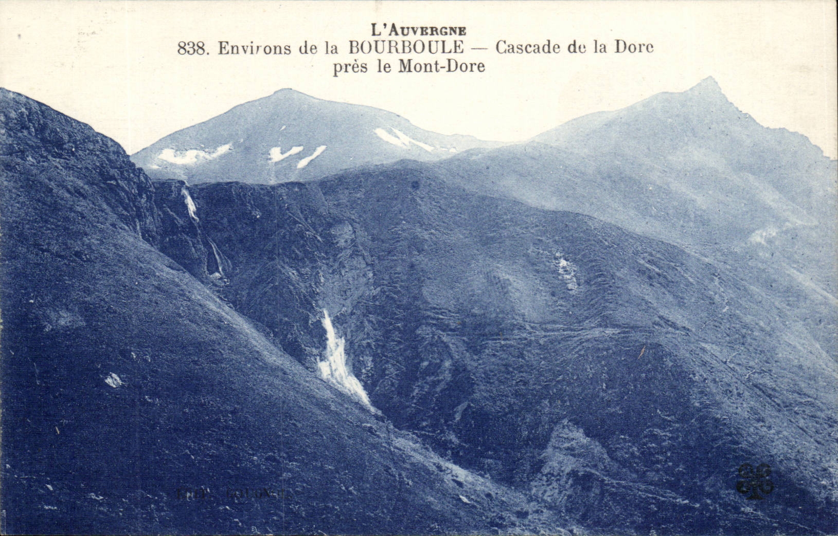 Auvergne CPA Environs of Bourboule Cascade of Gilds close the Mount Gilds
