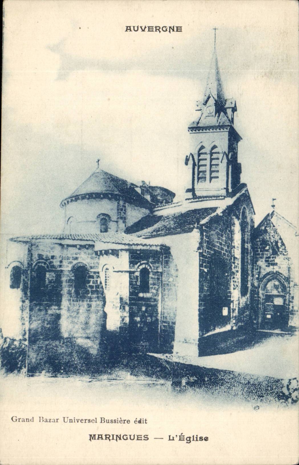 Auvergne CPA Maringues the church