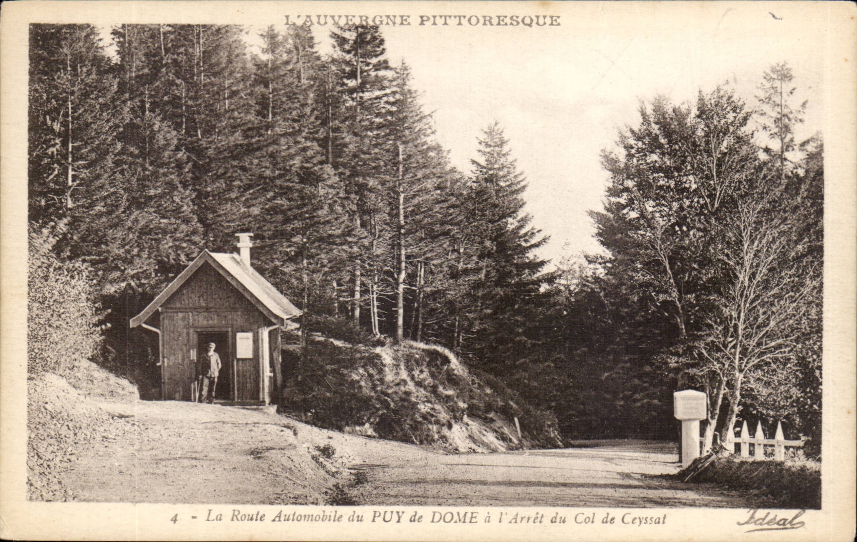 Auvergne CPA the automobile road of Puy de Dome to the stop of the collar of Ceyssat
