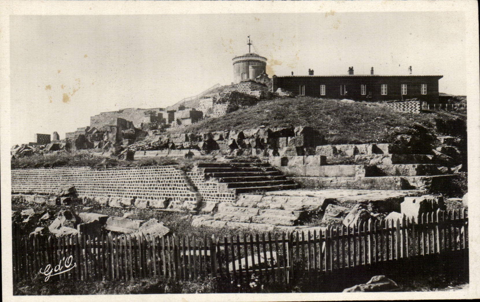 Summit of Puy de Dome alt 1465 - Ruins of the Mercury Temple and Observatory - CPA