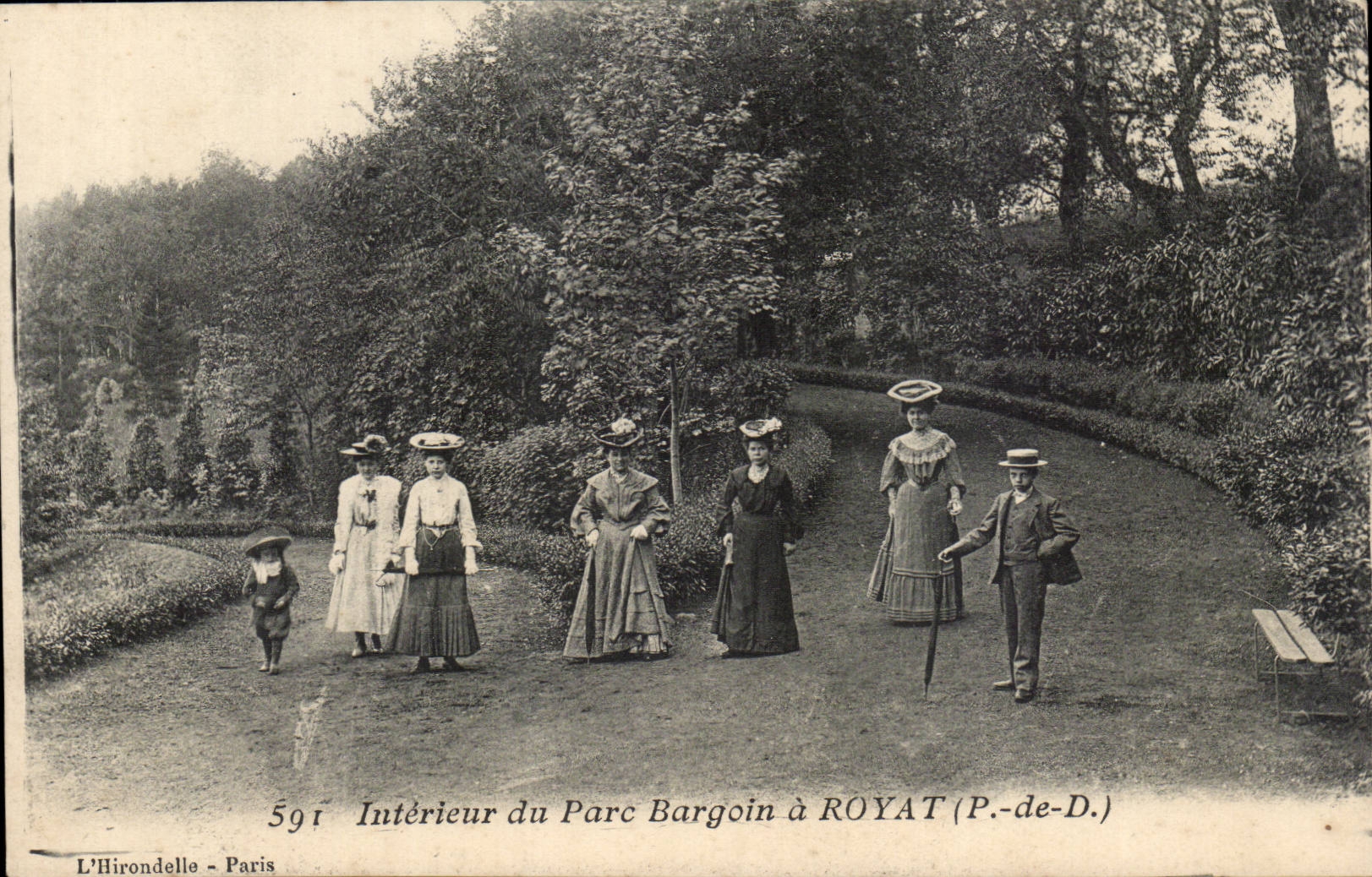 Royat - Interior of the Bargoin Park - CPA