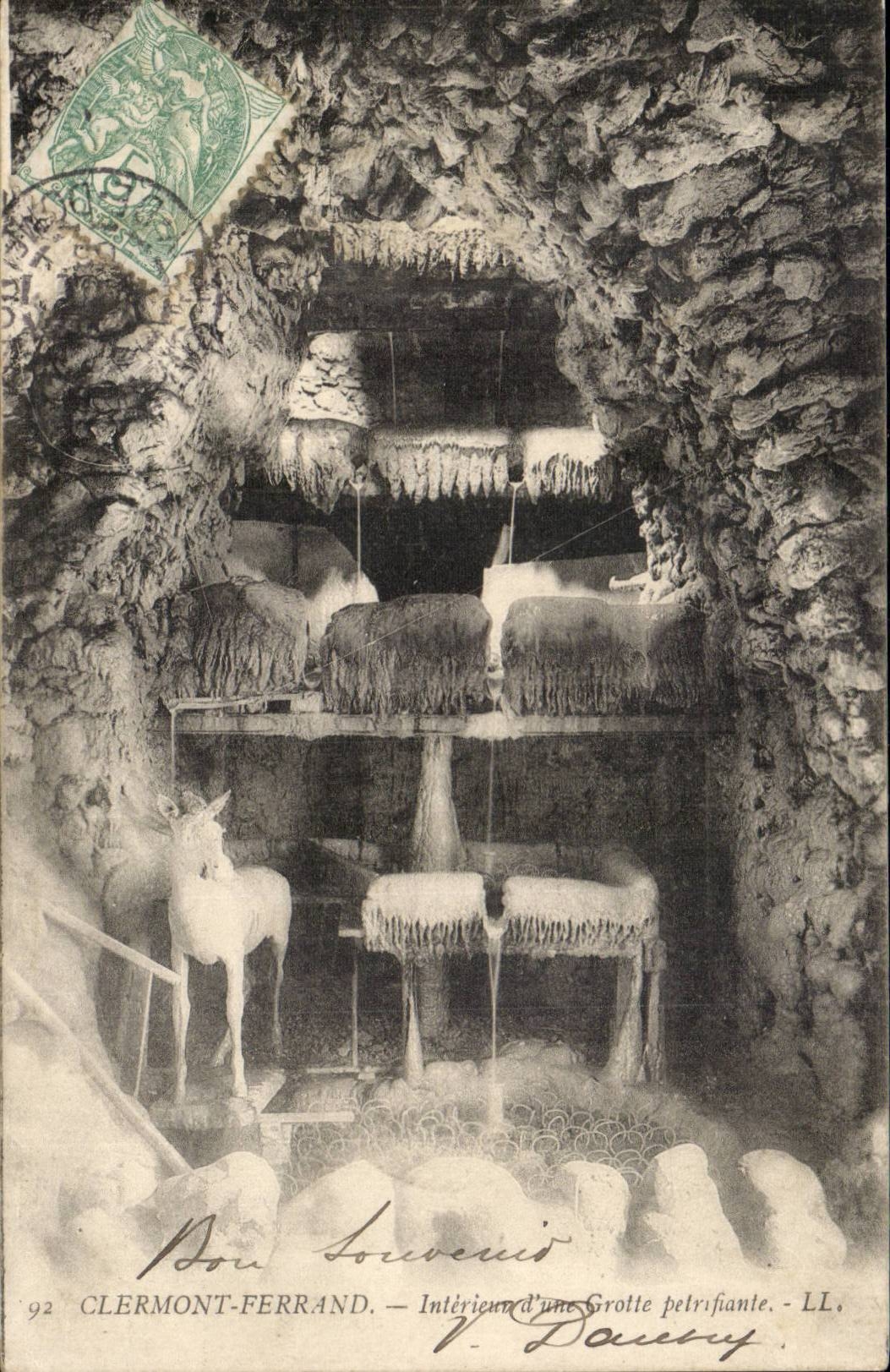 Clermont Ferrand- Interior of the petrifying Cave - CPA