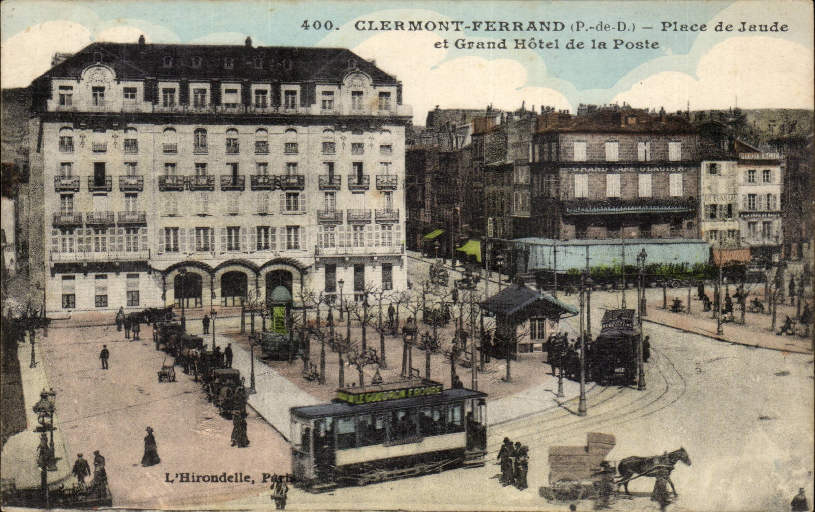 Clermont Ferrand - Place of Jaude and Grand Post office building - CPA