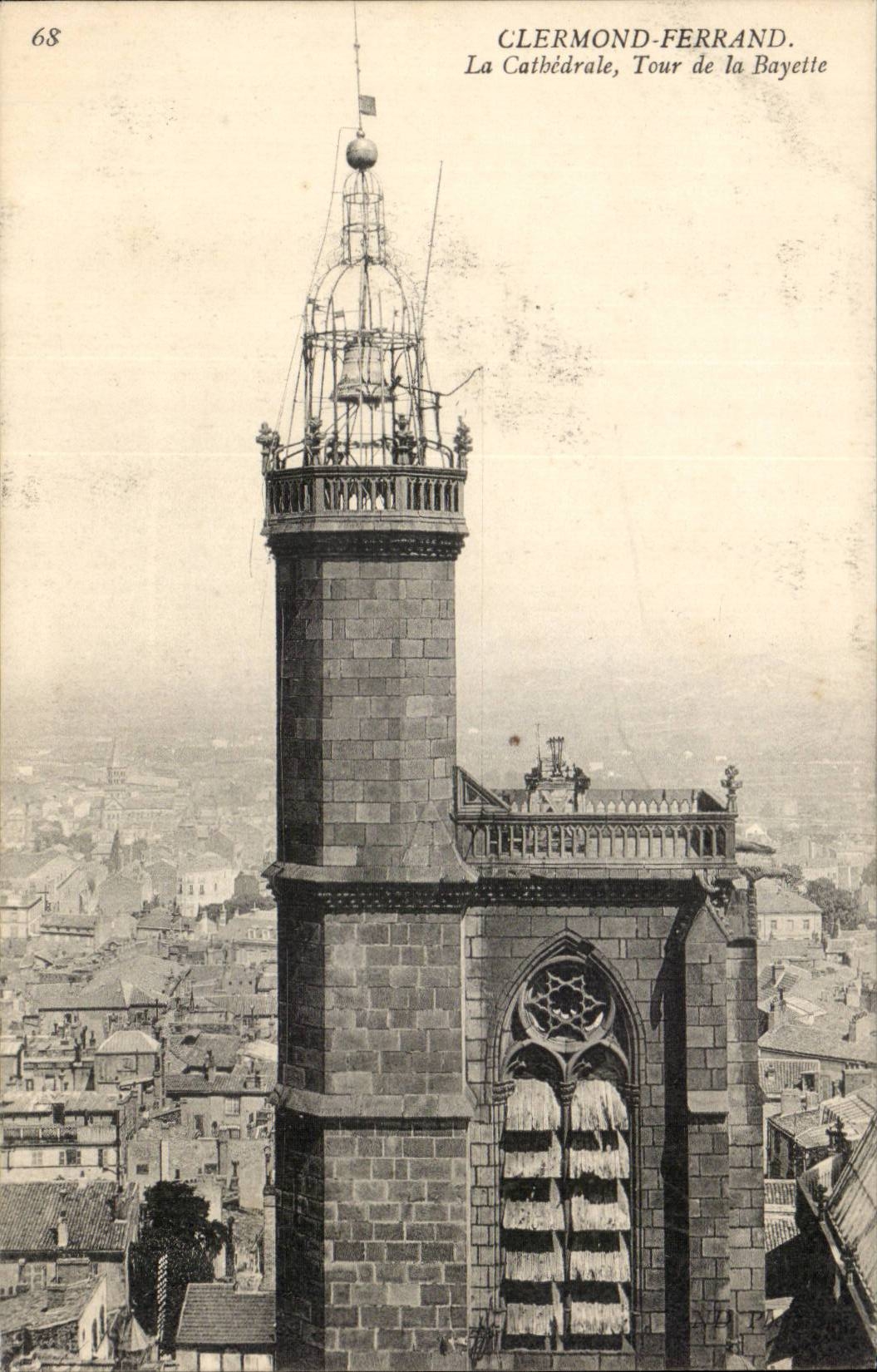 Clermont Ferrand - the Cathedral - Tower of Bayette - CPA