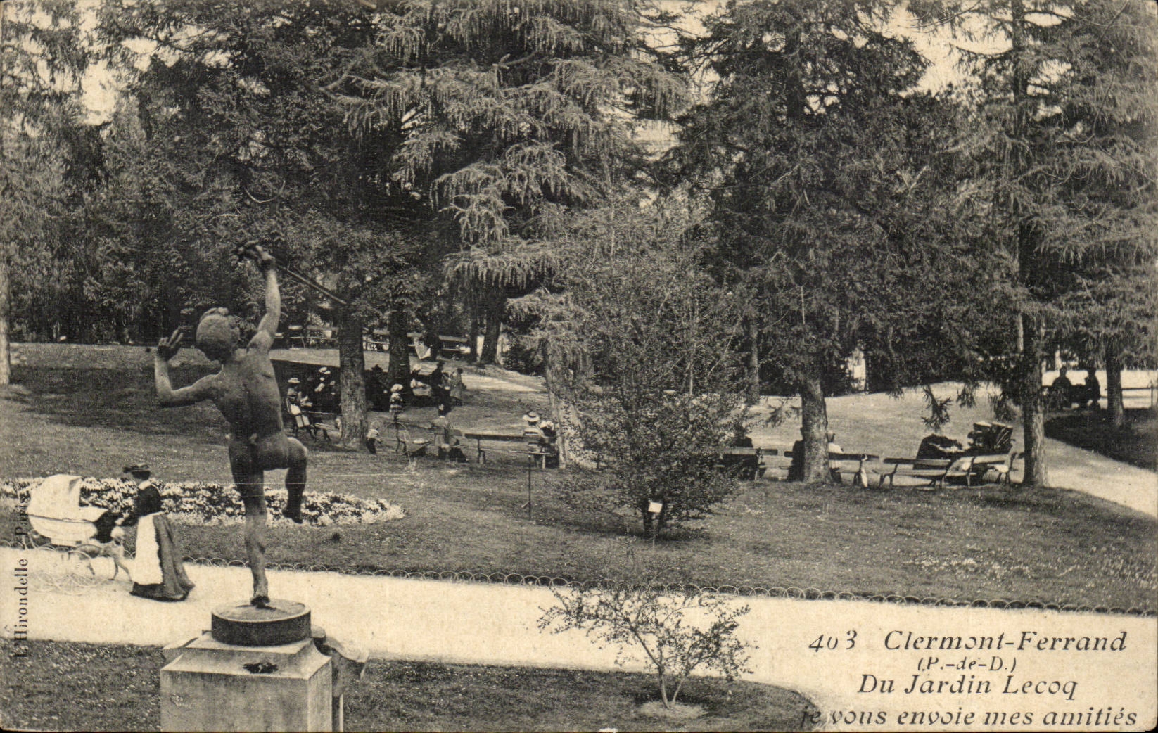 Clermont Ferrand - Lecoq Garden - I send my friendships to you - CPA