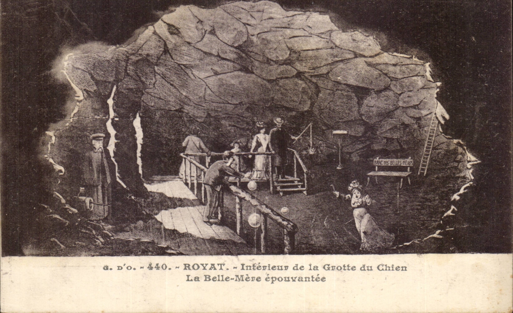 Royat - Interior of the Cave of the Dog - CPA