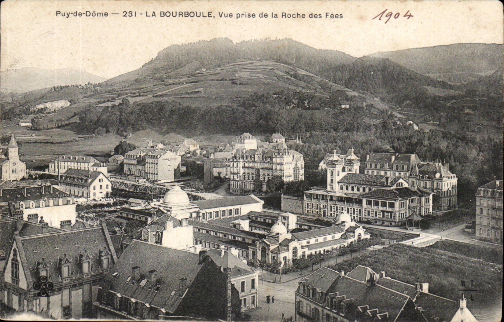 Bourboule - Seen from of the Rock of the Fairies - CPA