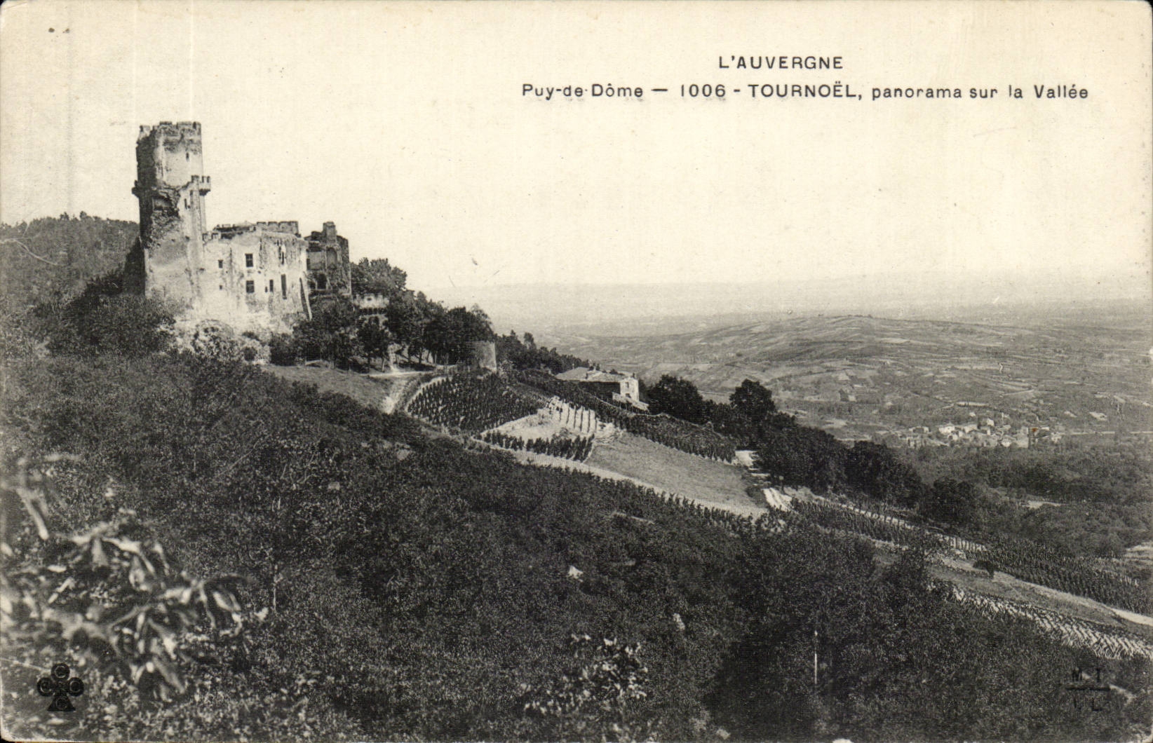 Puy de Dome - Tournoel panorama on the Valley - CPA