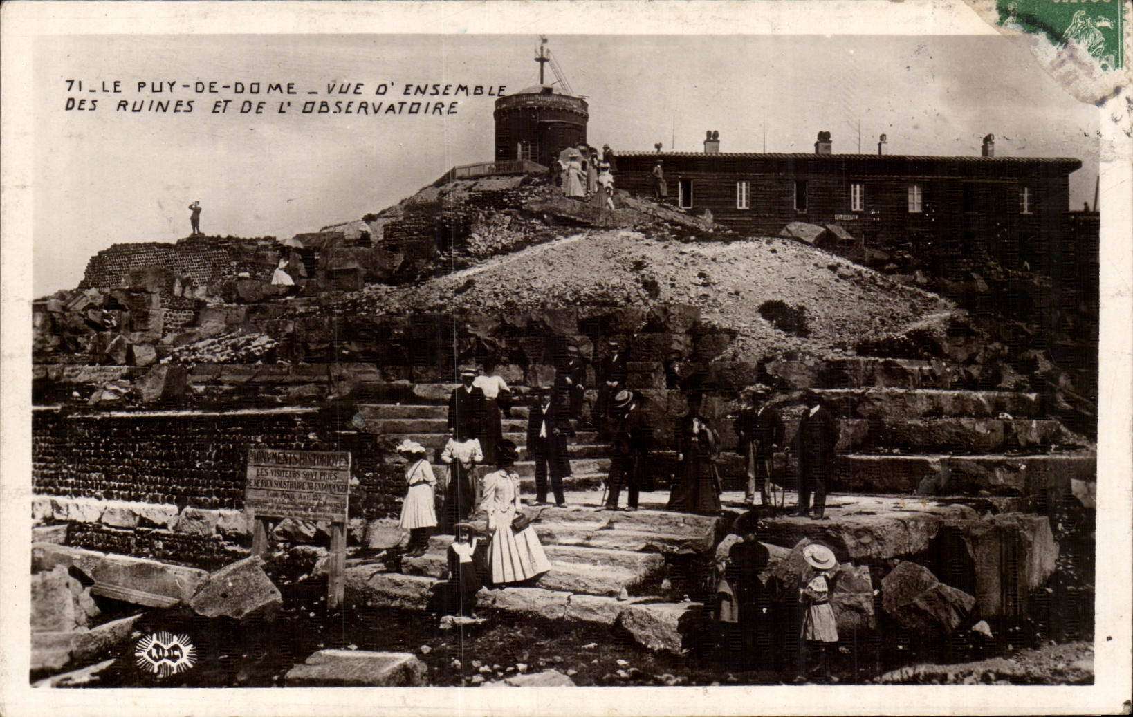 Puy de Dome - Overall picture - Ruins and of the observatory - CPA
