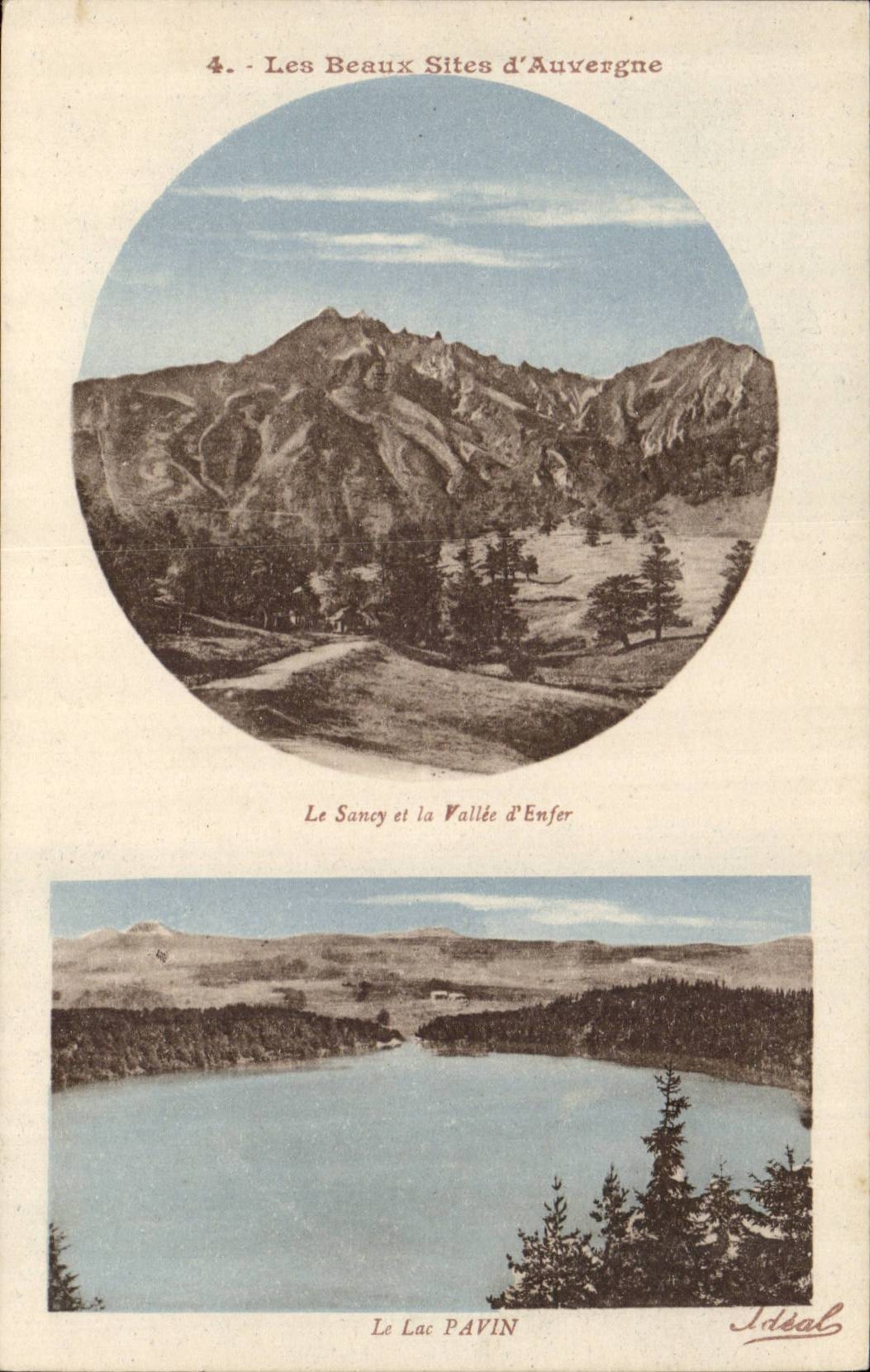 Beautiful sites of Auvergne - Sancy and the Valley of Hell - the Lake Pavin - CPA