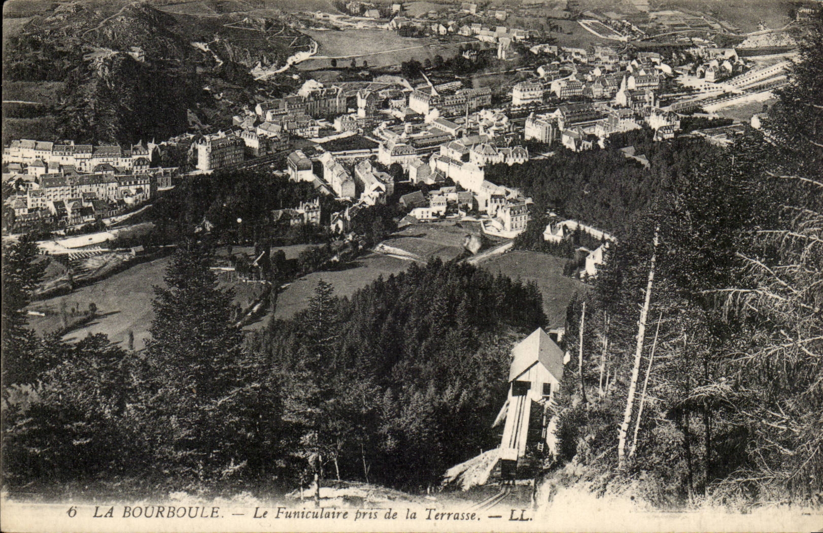 Bourboule CPA the funicular taken of the terrace