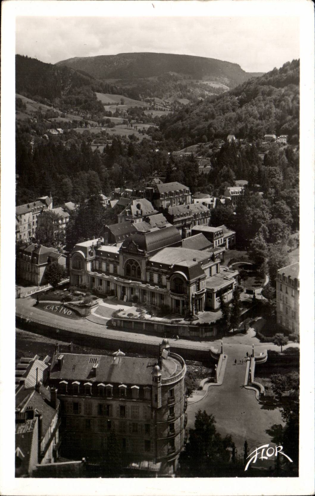 Bourboule CPA View from above on the casino