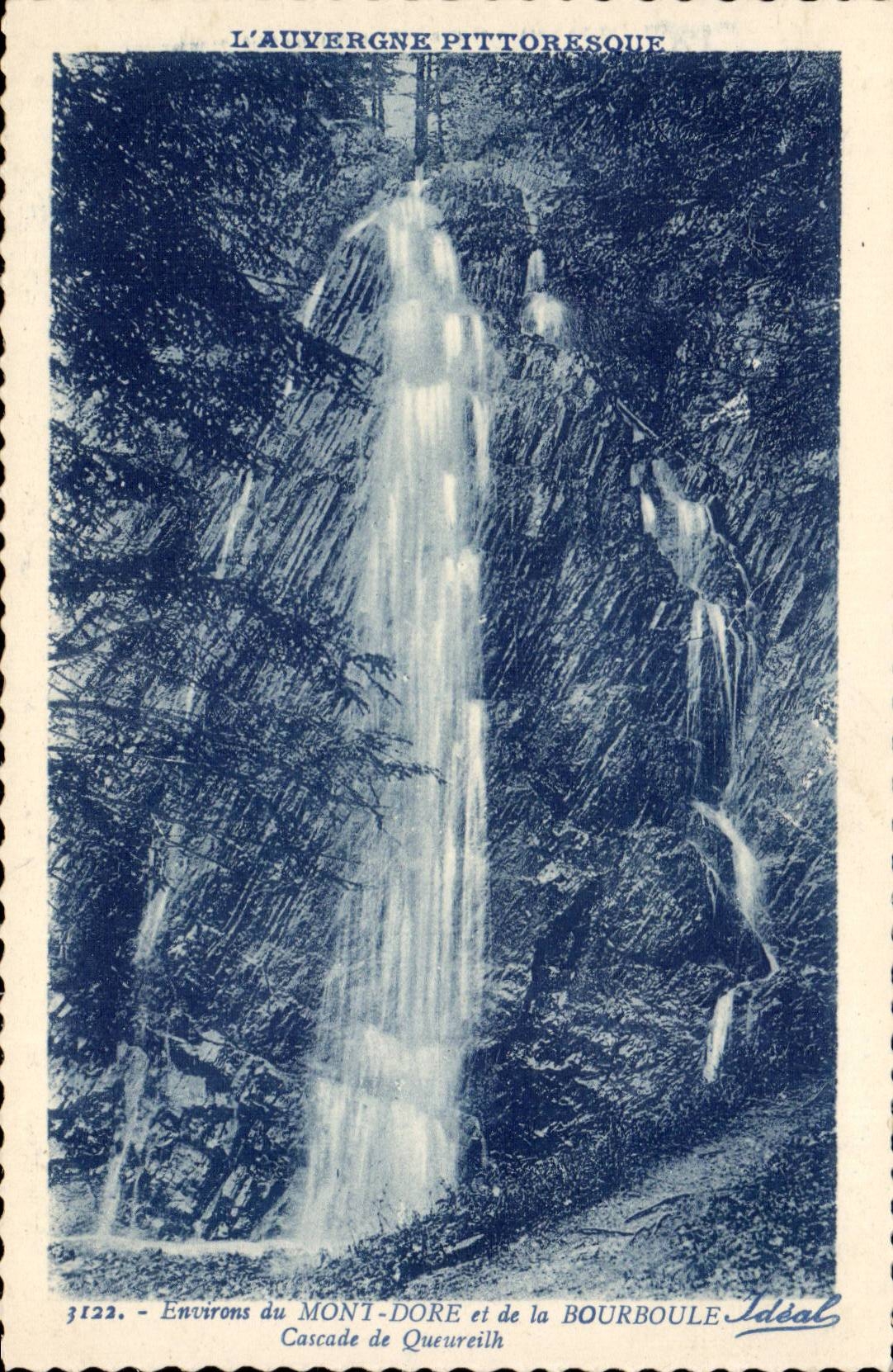 Surroundings of the Mount Gild and Bourboule CPA the cascade of Queureilh