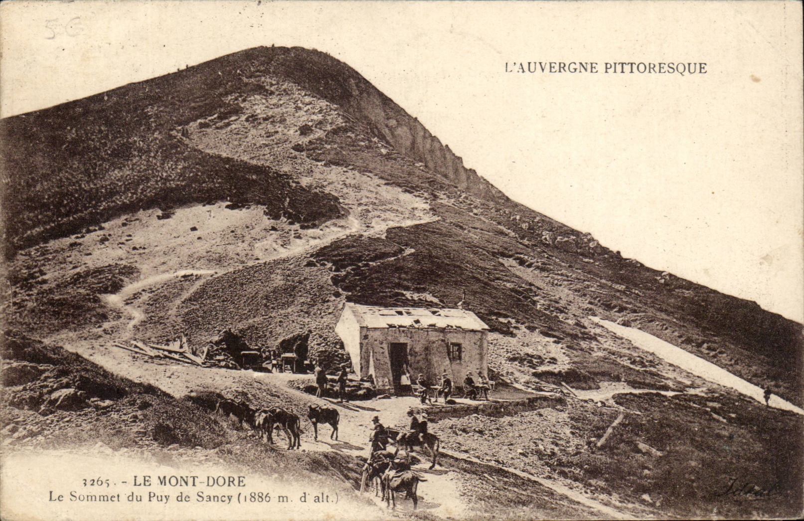 The Mount Gilds CPA the top of the peak of Sancy (ass donkey mule)