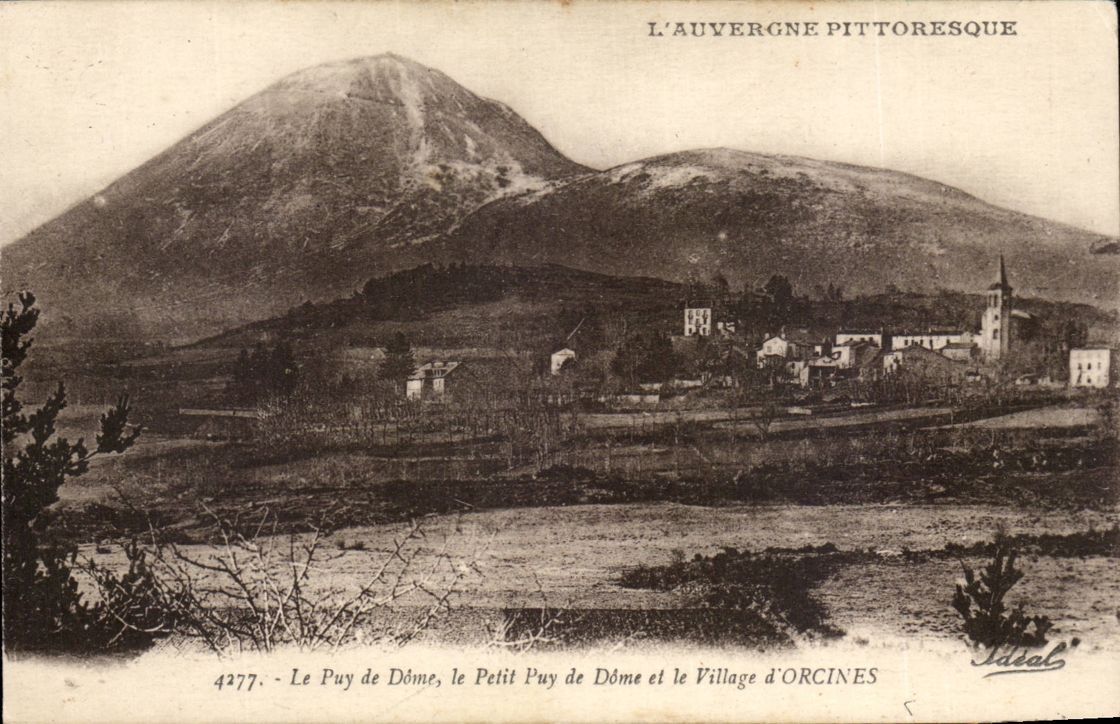 Puy de Dome Small Puy de Dome and the Orcine Village - CPA