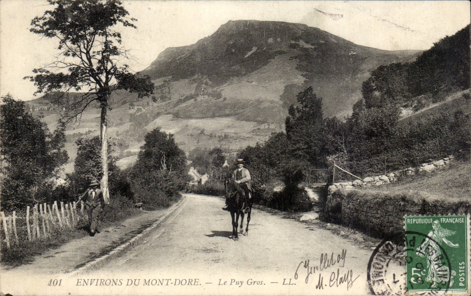 The Mount Gilds - Puy Gros - horse - horse - CPA