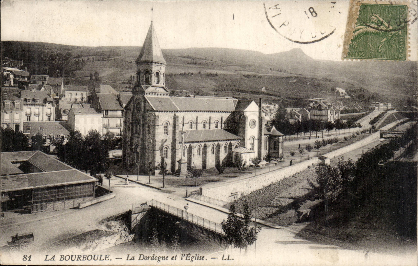 Bourboule - the Dordogne and the Church - - CPA