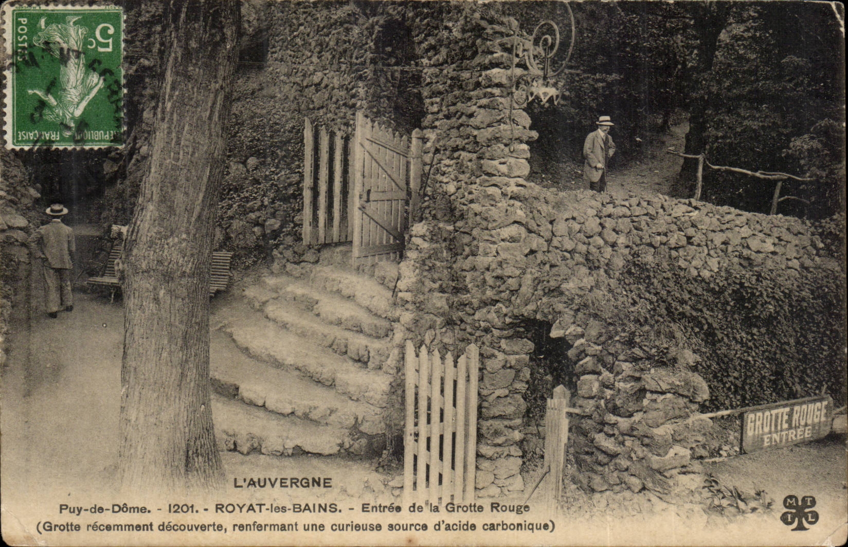 Royat les Bains - Eingang der roten Hohle - CPA
