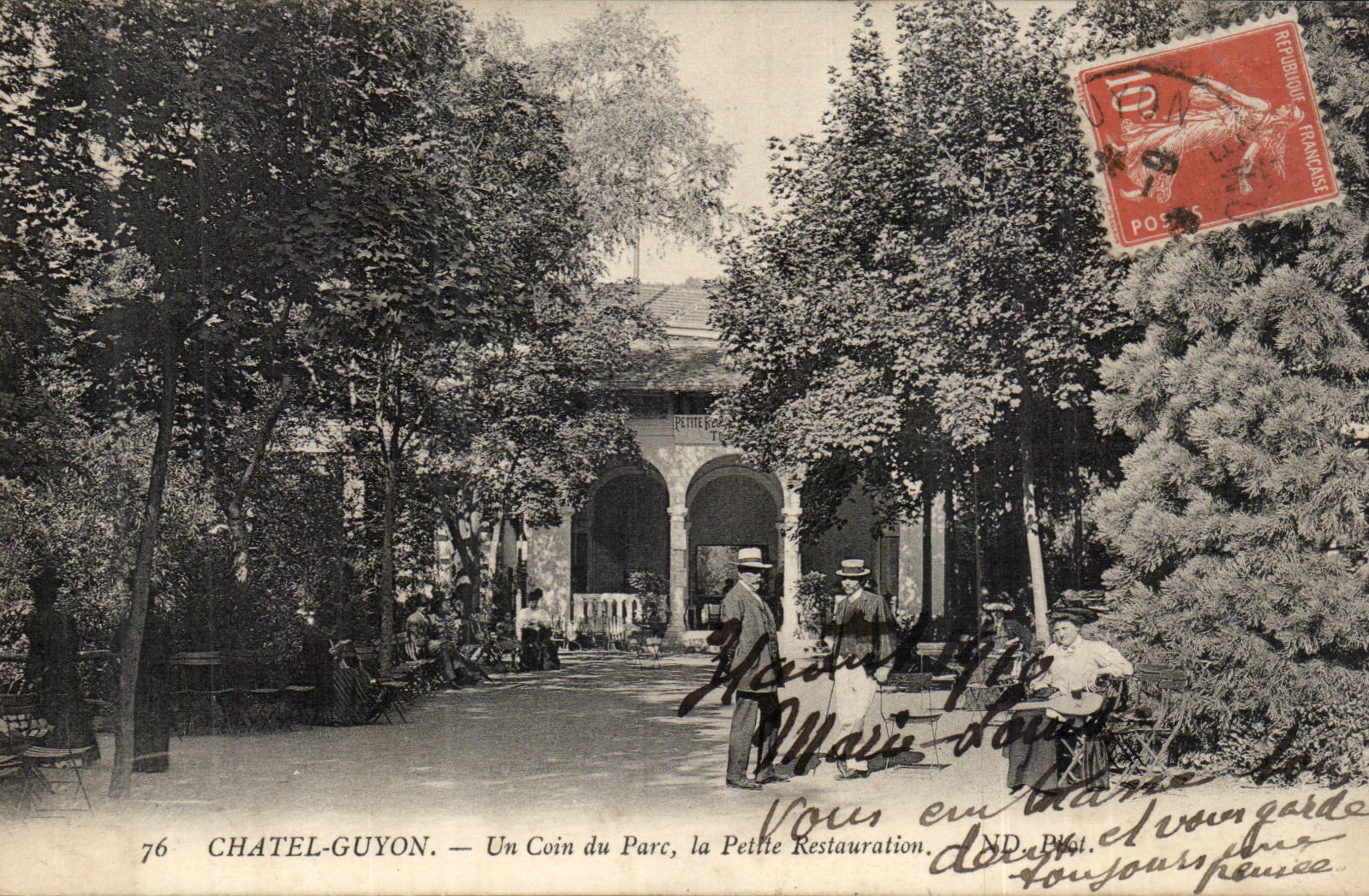 Chatelguyon - eine Ecke der Park-kleinen Wiederherstellung - CPA